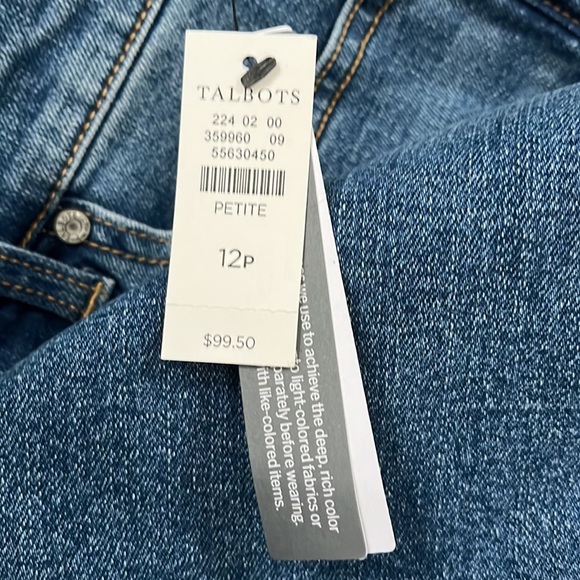 Talbots NWT woman’s 12P slim ankle jeans - Picture 5 of 7
